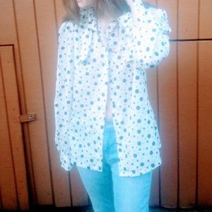 Black&White Polka Dot Blouse Judy Bond Size Small